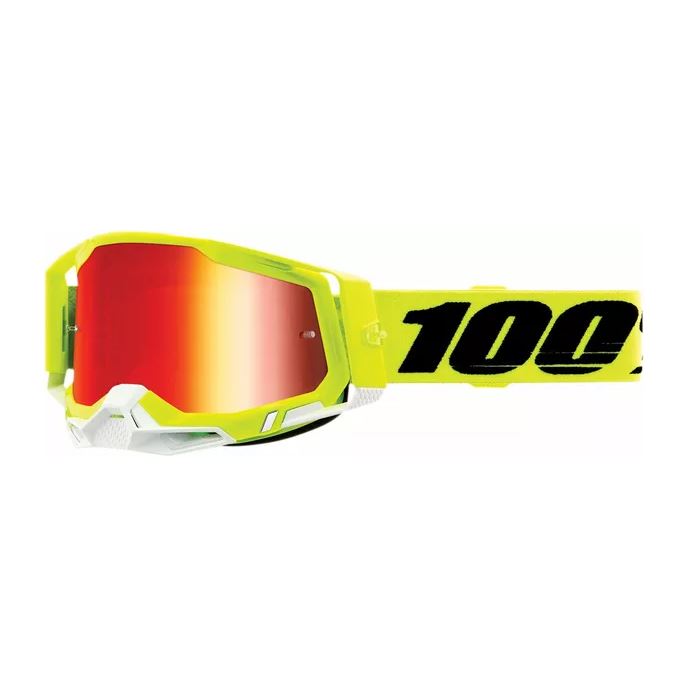 100% MX Goggles Racecraft 2 Yellow Red Mirror